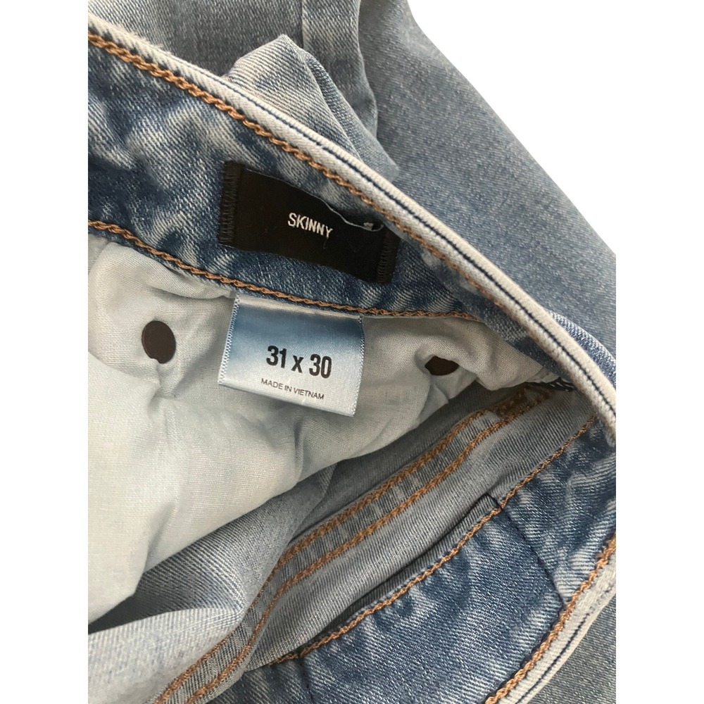 Express Men Skinny Fit Jeans Medium Wash Blue Denim 31x30 Casual Everyday Pants - Picture 5 of 5